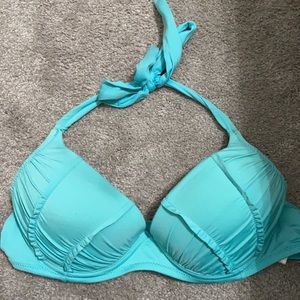 Blue Padded swim suit top